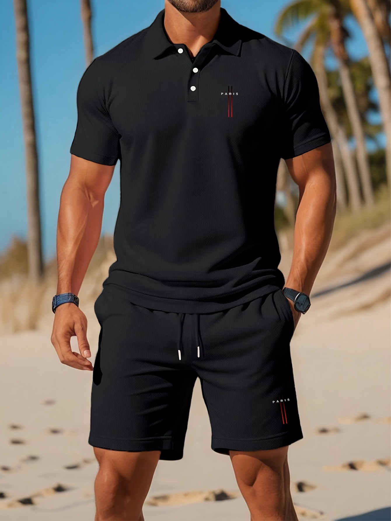 3D Printing Jersey - 2026 Summer Men's Polo Shirt Set