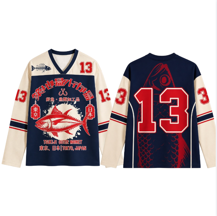 3D Printing Jersey - Retro Japanese style 3D printed long