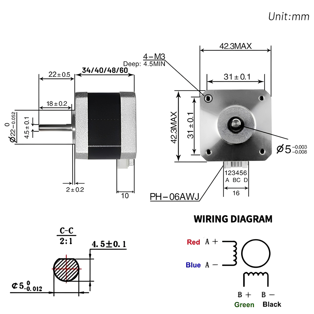 Nema 17 42mm Stepper Motor Ope - 3D Printer Cable Chain 评论和价格
