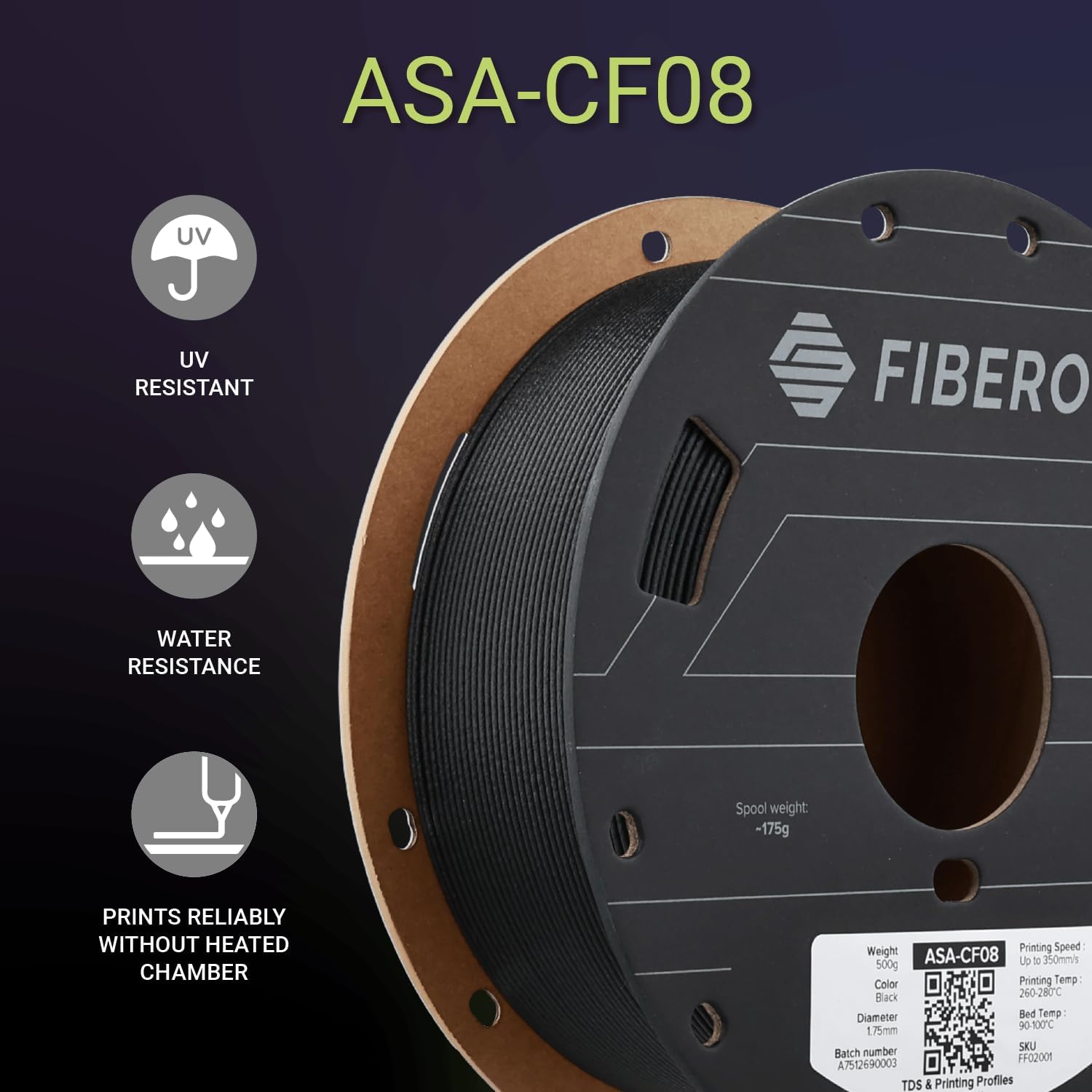 Polymaker Fiberon ASA-CF08 Car - Abs Filament Spool 评论和价格