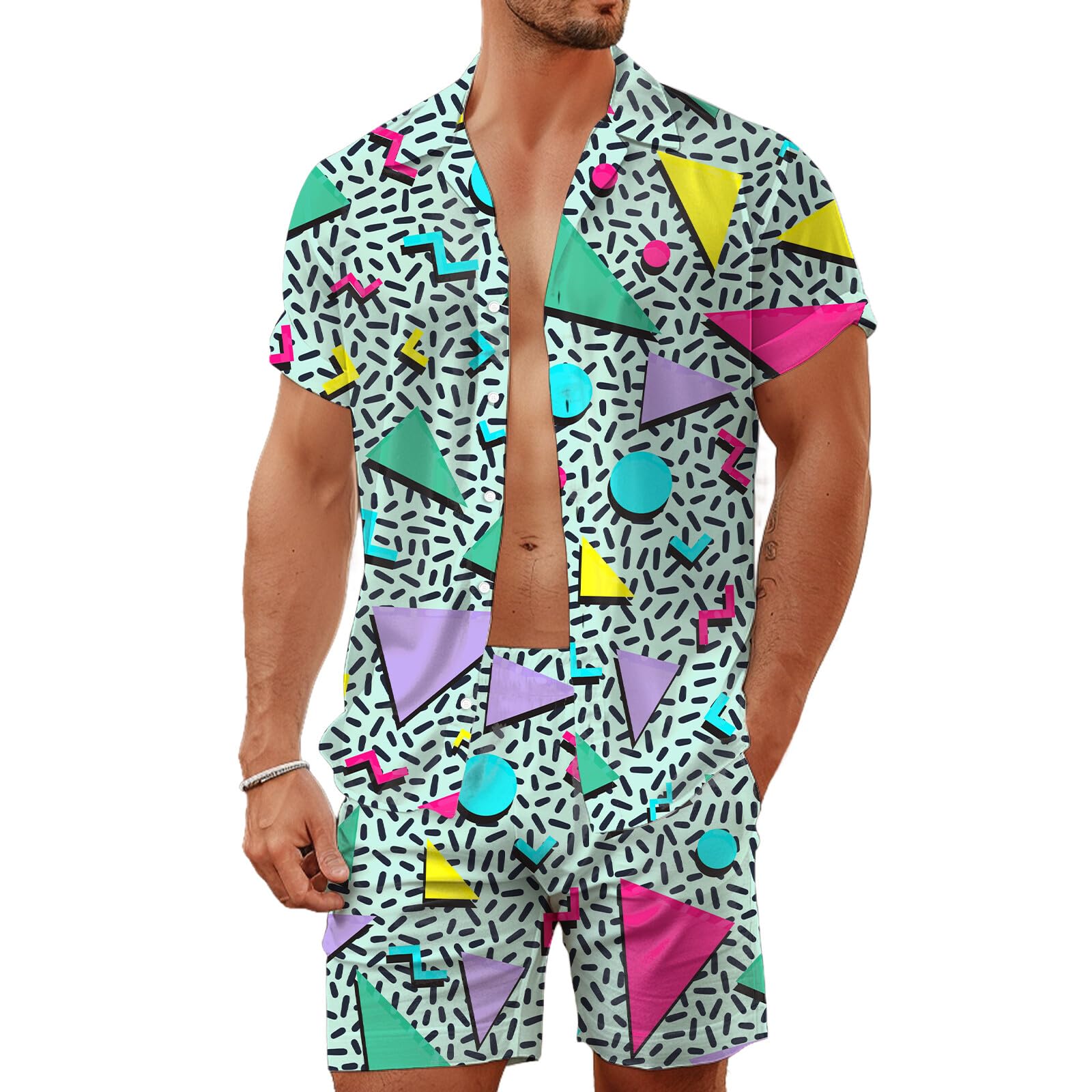 Summer Irregular Geometric 3D  - 3D Printing Jersey 评论和价格