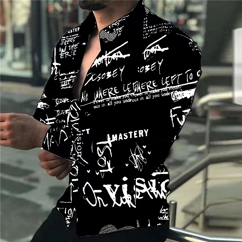 Men's Long-sleeve Shirt with 3 - 3D Printing Jersey 评论和价格